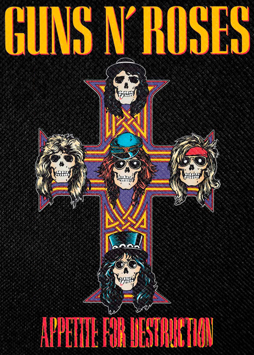 Guns N Roses Cross Logo Color Patch