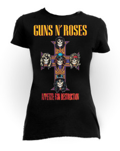 Guns N' Roses Cross Logo Girls T-Shirt
