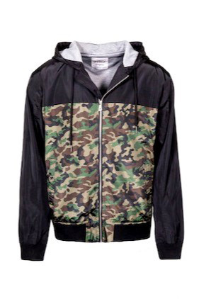 WJ Shaka Wear Camouflage Windbreaker Jacket