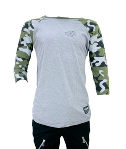 Grey and Camo Raglan Shirt