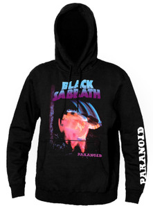 Black Sabbath - Paranoid Zippered Hooded Sweatshirt w/ Embroidery