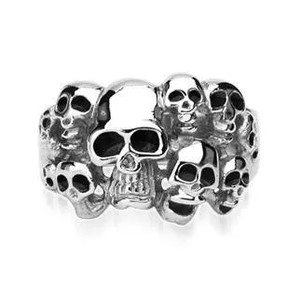 "10 Skull" Ring 316L Surgical Stainless Steel