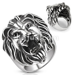Lion Head Cast Ring 316L Stainless Steel