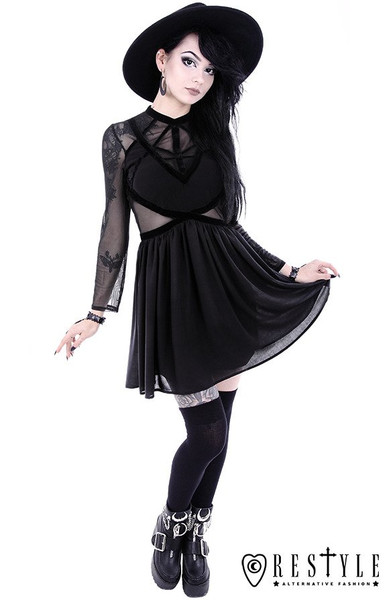 Restyle Clothing - Mixed Strap See Through Dress