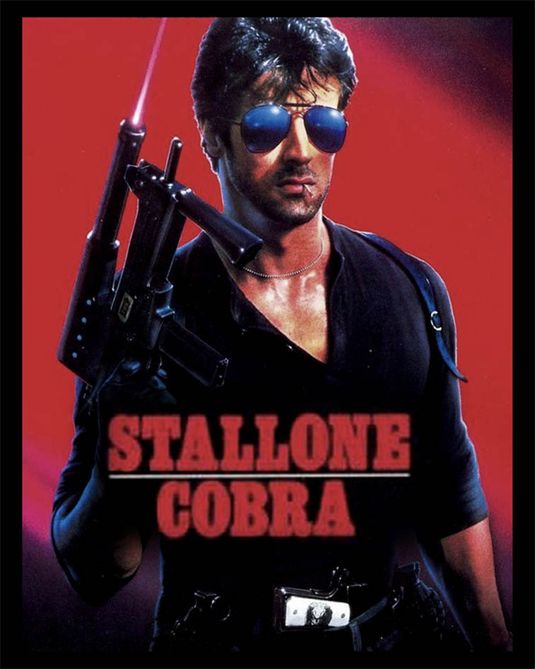 Stallone 5 Cobra Film Culte Ciné Badge 38mm Button Pin 