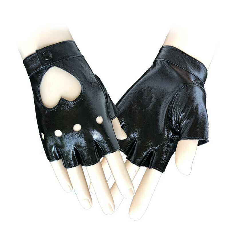 black fingerless gloves