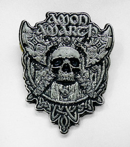 Amon Amarth - Skull 3.5x4.5" Metal Badge Pin