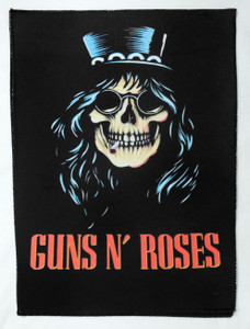 Guns N' Roses - Slash Skull Face 13.5x10.5" Color Backpatch