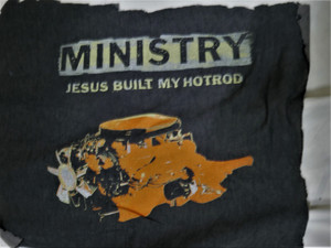 Ministry - Jesus Built My Hotrod Test Print Backpatch