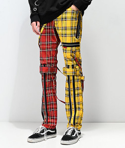red plaid jeans mens