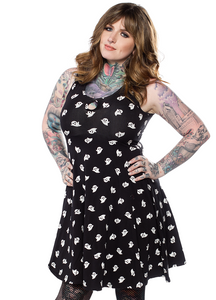 Ghost With the Most Keyhole Skater Dress