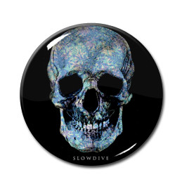 Slowdive - Blue Skull 1.5" Pin