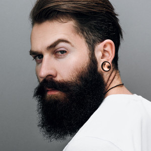 2x Real Wood Saddle Plug Ear Expansion with Concaved Copper Tin Center on Both Sides