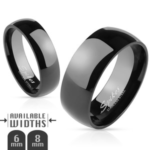 Glossy Mirror Polished Dome Band Stainless Steel  Ring
