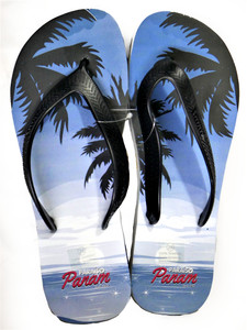 Panam - Blue Palm Tree Sandal Flip-Flops