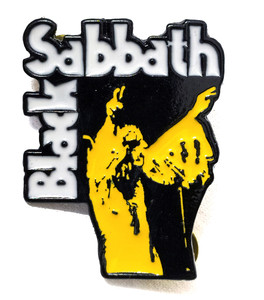 Black Sabbath - Vol 4 Yellow Logo Metal Badge