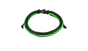 Black and Green Woven Bracelet