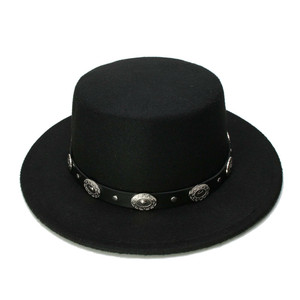 Black Amish Style Hat With Western Buckle Strap