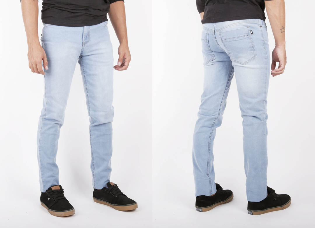 light wash denim skinny jeans