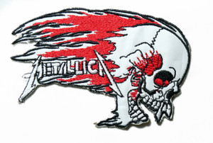 Metallica - Flaming Skull 4.5" Embroidered Patch