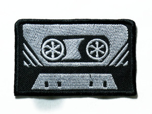 Cassette Tape 3.5" Embroidered Patch