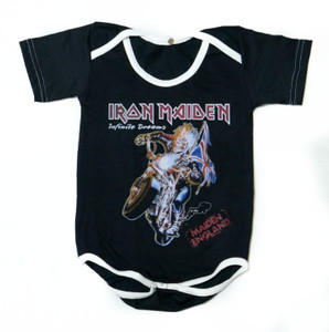 iron maiden baby onesie