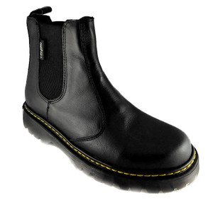 Black Leather Chelsea Boots 