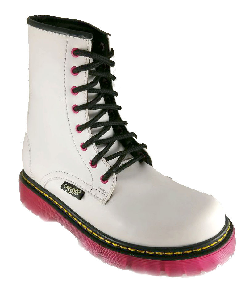 white vegan leather boots