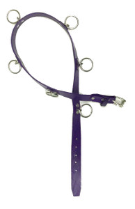 Purple Womens Leather Belt with O Rings 