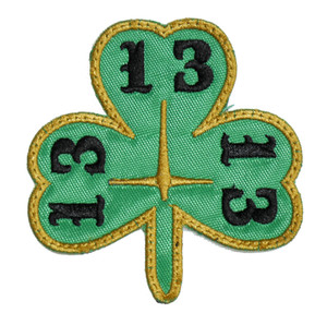 Lucky 13 Clover 3x3" Embroidered Patch