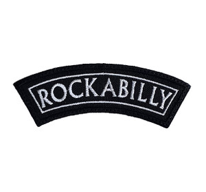 Rockabilly Arch - White 4.25x1.5" Embroidered Patch