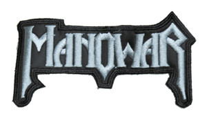 Manowar - Grey Logo 5x3" Embroidered Patch