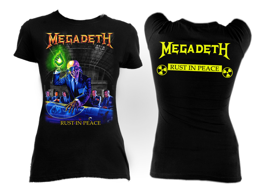Megadeth Rust In Peace Girls T Shirt Nuclear Waste