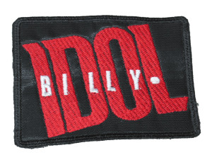 Billy Idol Black Logo 3.5x3" Embroidered Patch