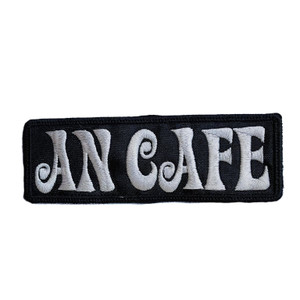 An Cafe - White 5x2" Embroidered Patch