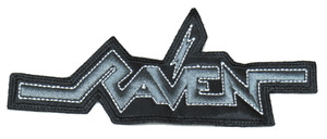 Raven Grey Logo 5.5x2.5" Embroidered Patch