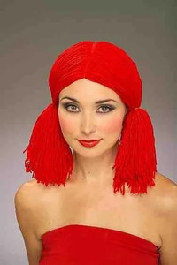Women's Red Rag Doll Wig 