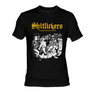 Shitlickers - Cracked Cop Skull T-Shirt