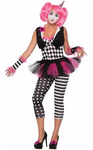 Wome's Pink Clown Costume