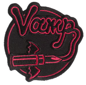 Vamp Lipstick 3.5" x 3.75" Embroidered Patch