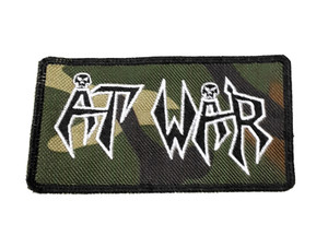 At War Camo Logo 4.5x2" Embroidered Patch