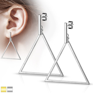 2x Triangle Multicolor Earrings