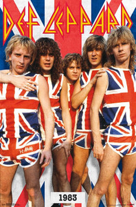 Def Leppard - 1983 British Flag 24x36" Poster