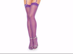 Sheer Thigh High Stockings - Lilac