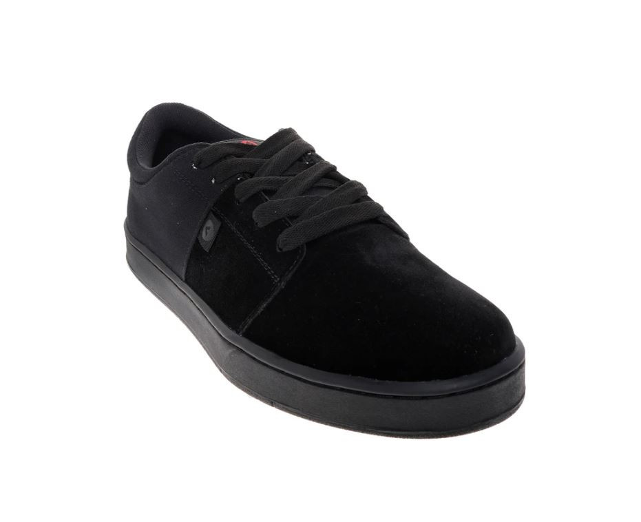 black sole tennis shoes