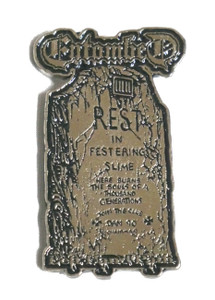 Entombed - Rest in Festering Slim  2.5" Metal Badge