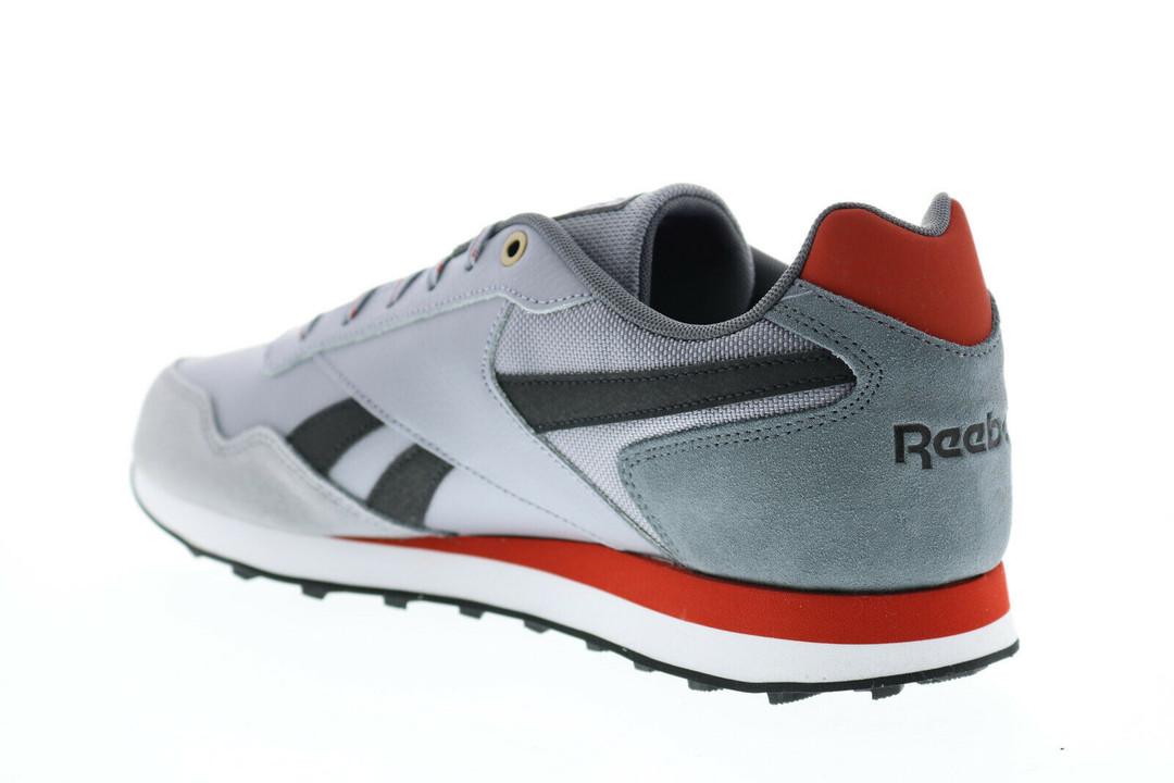Reebok - Men's Grey and Red CL Harman Run LT Sneakers - Nuclear Waste