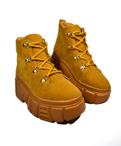 Mustard Chunky Platform Boots
