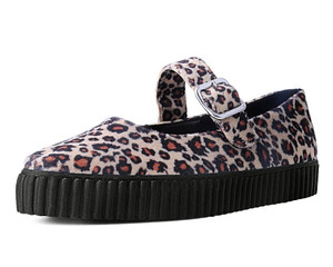 Pointed Leopard Creepers Mary Jane Shoes