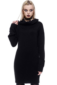 Type A Knit Black Sweater Dress